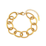 Bold Punk Clavicle Chain, Exaggerated Metallic Necklace and Bracelet for Women