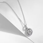 Super Glitter Four Prong Necklace, Premium Micro Inlaid Design for Couple Gift