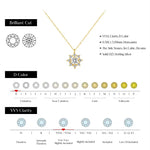 Gold Sunflower and Snowflake Pendant Clavicle Chain Necklace