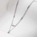 Luxury Niche Delicate Diamond Set Double Stacked Clavicle Chain