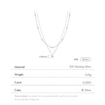 Luxury Niche Delicate Diamond Set Double Stacked Clavicle Chain