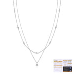 Luxury Niche Delicate Diamond Set Double Stacked Clavicle Chain