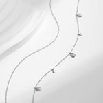 Women's Teardrop Pendant Double Layered Clavicle Chain Necklace