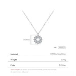 Delicate Snowflake Pendant Silver Necklace, Captivating Celestial Design for Feminine Daily Clavicle Chain Accessory