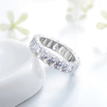 Luxurious Full Diamond Inlaid Silver Ring, Elegant and Timeless Statement Piece