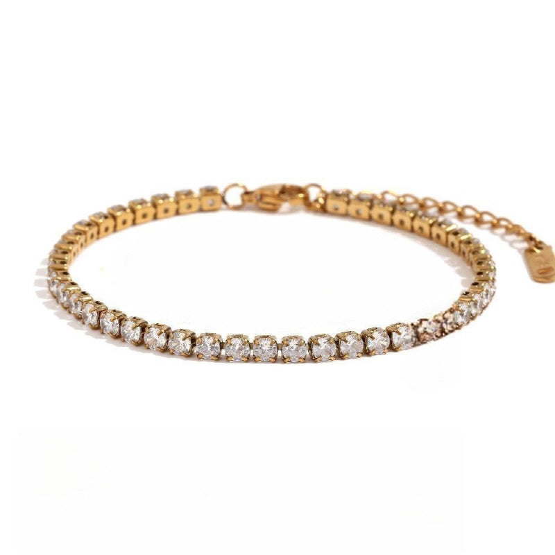 Fashion, simple & niche temperament, hand ornament, personality micro inlaid zircon chain bracelet