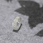 Weaving light original design hollow lace ring 925 sterling silver simple micro set retro niche pre loved ring